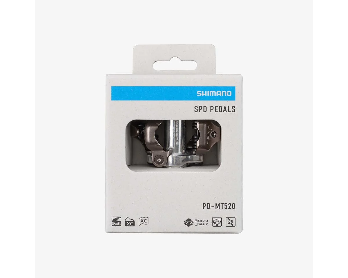 Shimano PD-MT520 Mountain SPD Pedals (Silver) - view 7
